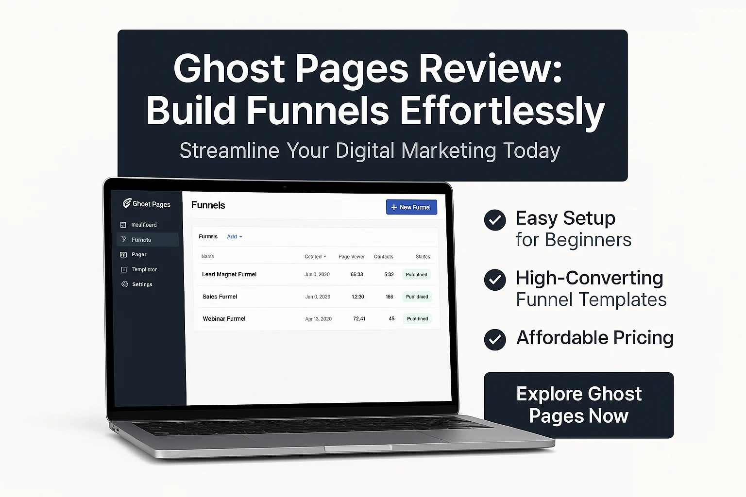Ghost Pages Review: Is This Software the Right Choice for Your Digital Marketing Funnel? featured image