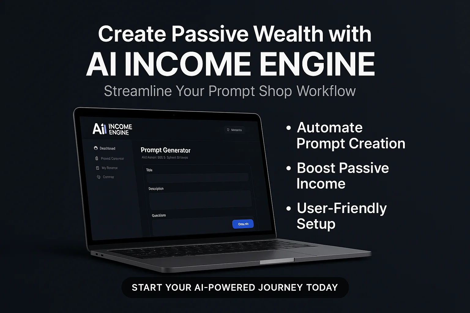How to Use AI INCOME ENGINE: Create Passive Wealth With A Prompt Shop - Step-by-Step Workflow Tutorial featured image