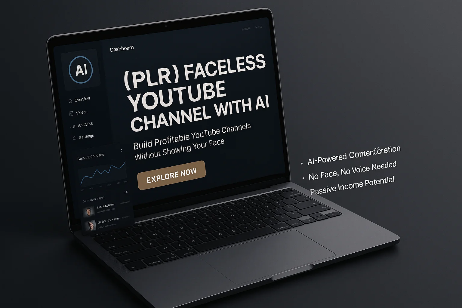 (PLR) Faceless YouTube Channel with AI Review: Unlock Passive Income Potential featured image