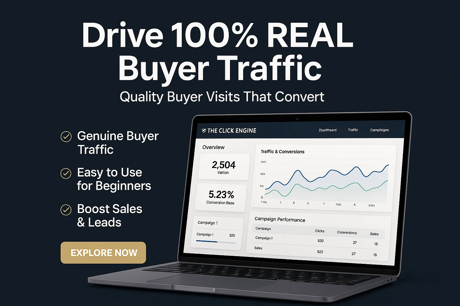 The Click Engine - Get 100% REAL Buyer Traffic Review: Honest Insights for Marketers featured image