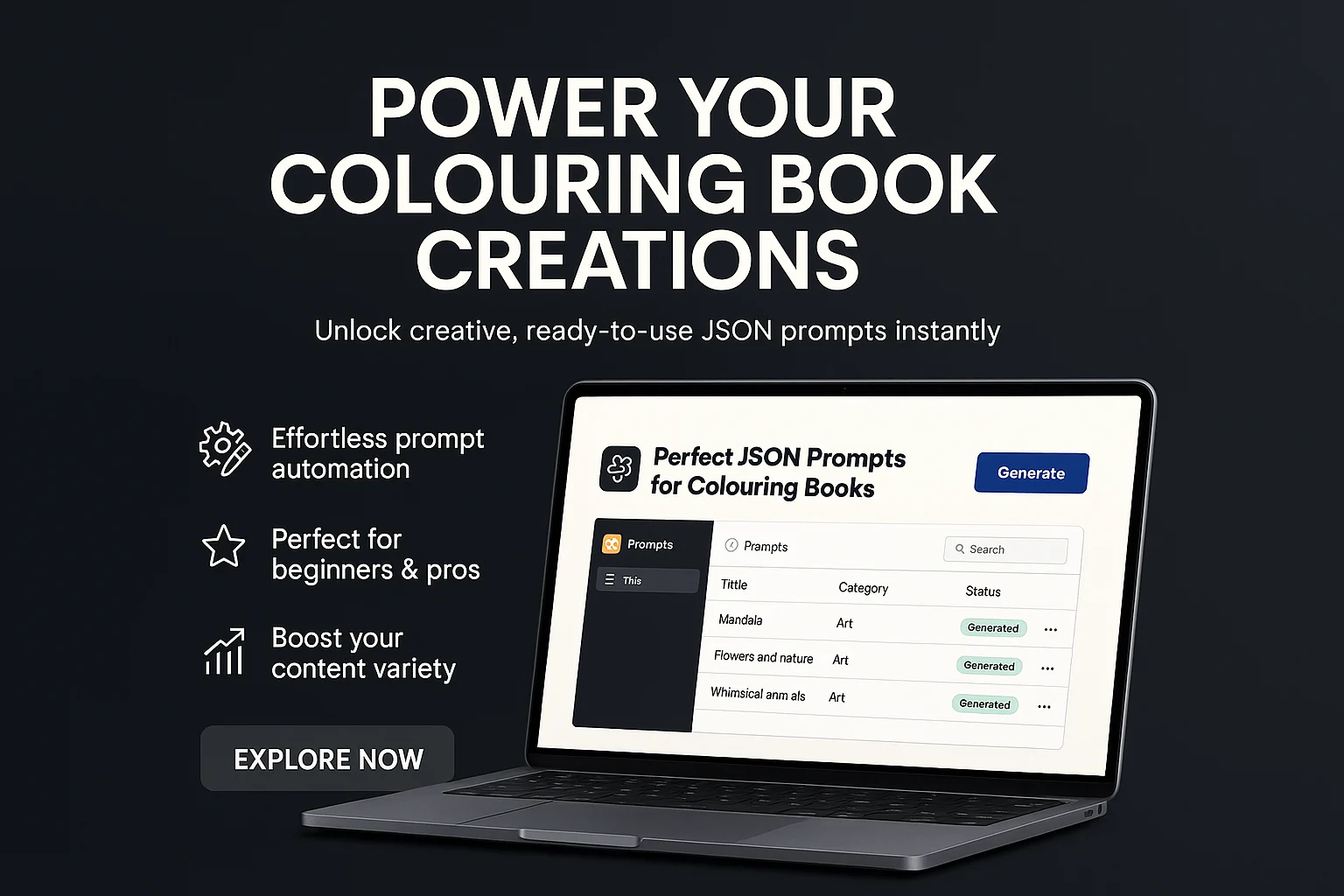 Unlocking Creative Potential: Top Use Cases for (Unrestricted PLR) Perfect JSON Prompts for Colouring Books featured image