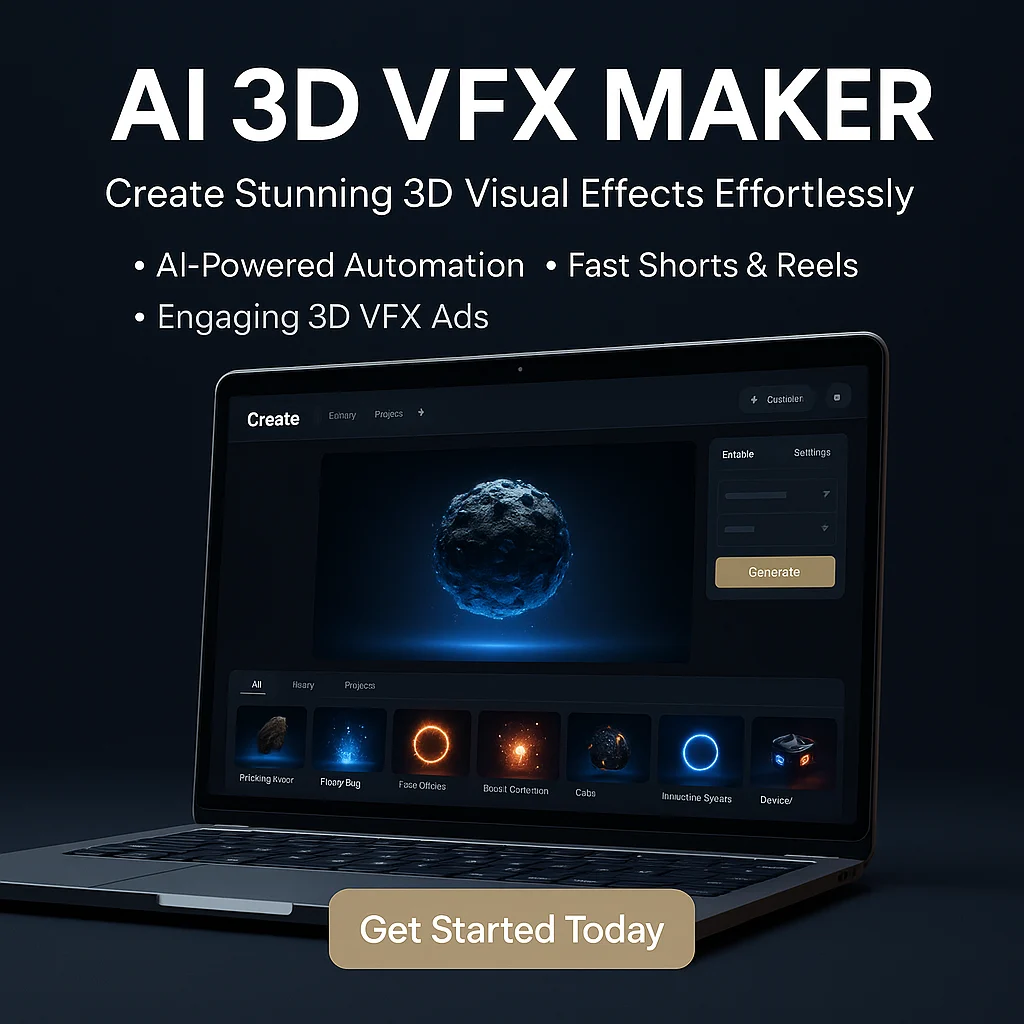 AI 3D VFX MAKER - AI Powered V3D VFX Shorts, Reels & Ads Maker Feature Breakdown featured image