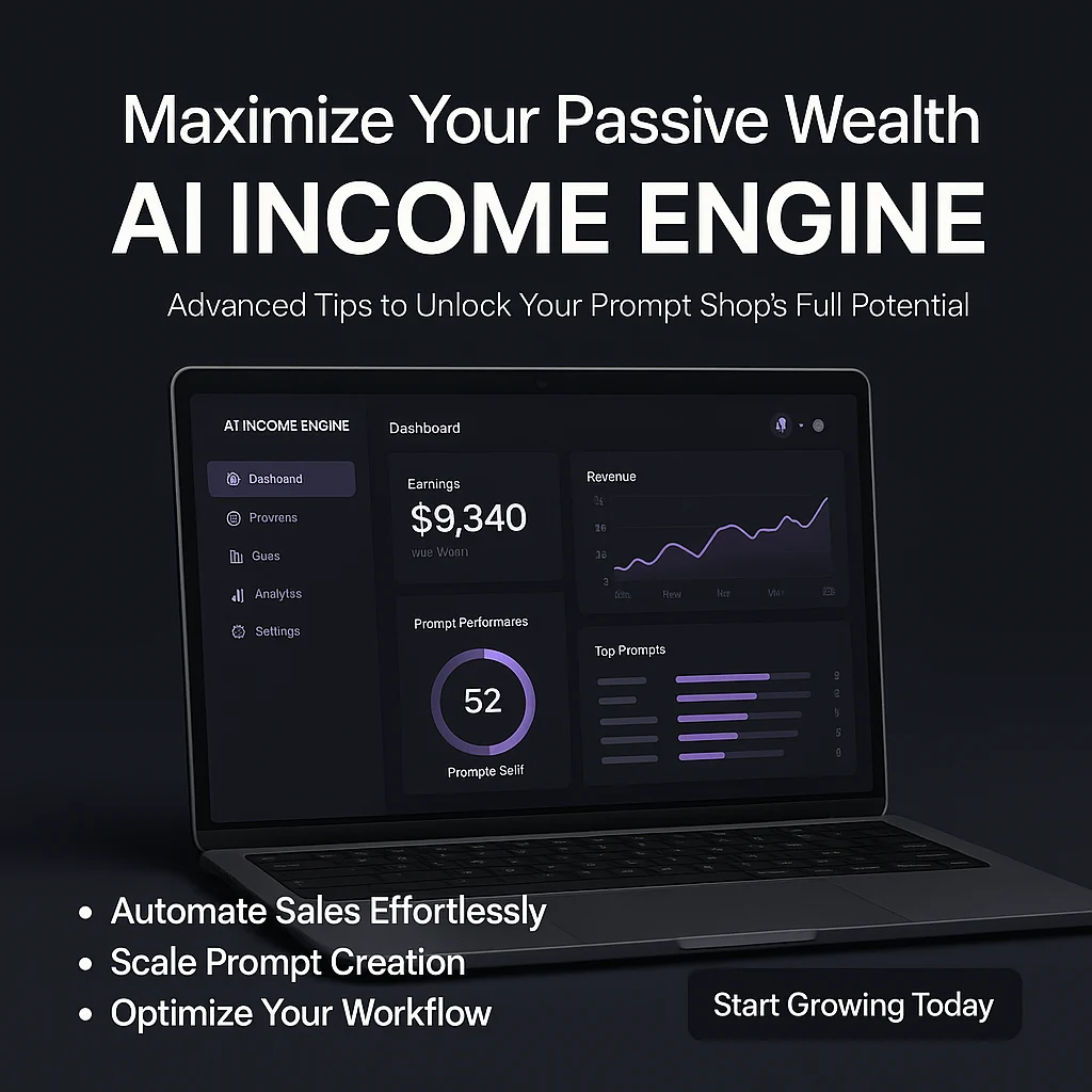 AI INCOME ENGINE: Advanced Tips to Maximize Your Passive Wealth with a Prompt Shop featured image