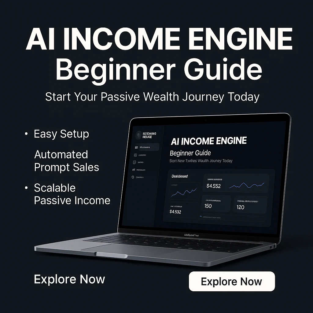 AI INCOME ENGINE Beginner Guide: How to Start Creating Passive Wealth With a Prompt Shop featured image