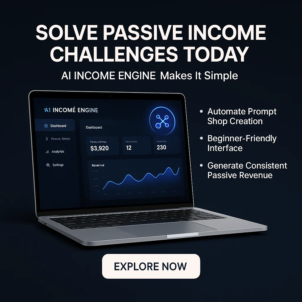 AI INCOME ENGINE: Create Passive Wealth With A Prompt Shop Problems Solved featured image