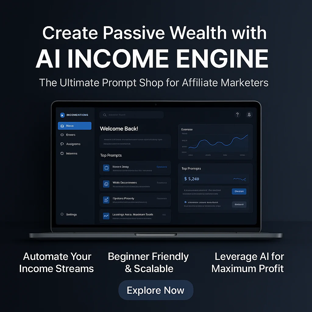 AI INCOME ENGINE: Create Passive Wealth With A Prompt Shop for Affiliate Marketers featured image