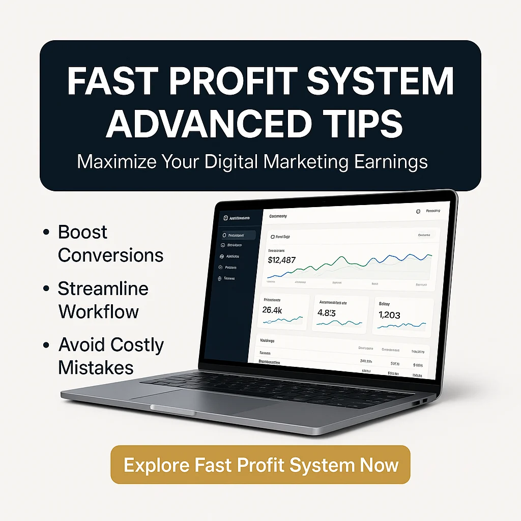 Fast Profit System Advanced Tips: Optimize Your Digital Marketing Earnings featured image