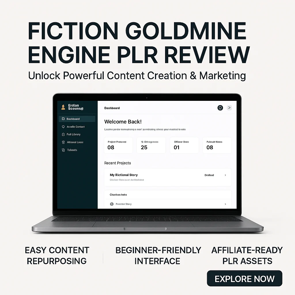 Fiction Goldmine Engine PLR Review: Honest Insights, Features, and Buying Considerations featured image