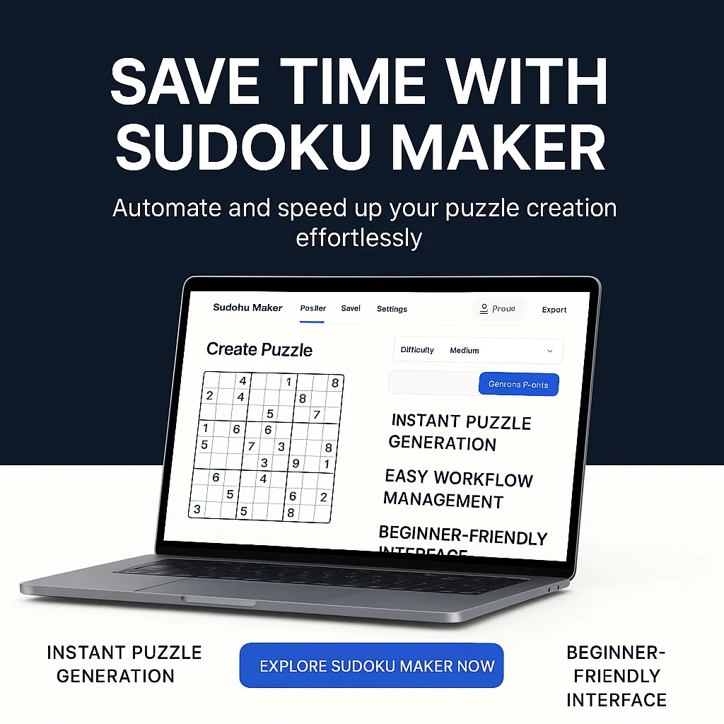 How Sudoku Maker Saves You Time: Streamline Puzzle Creation Like a Pro featured image