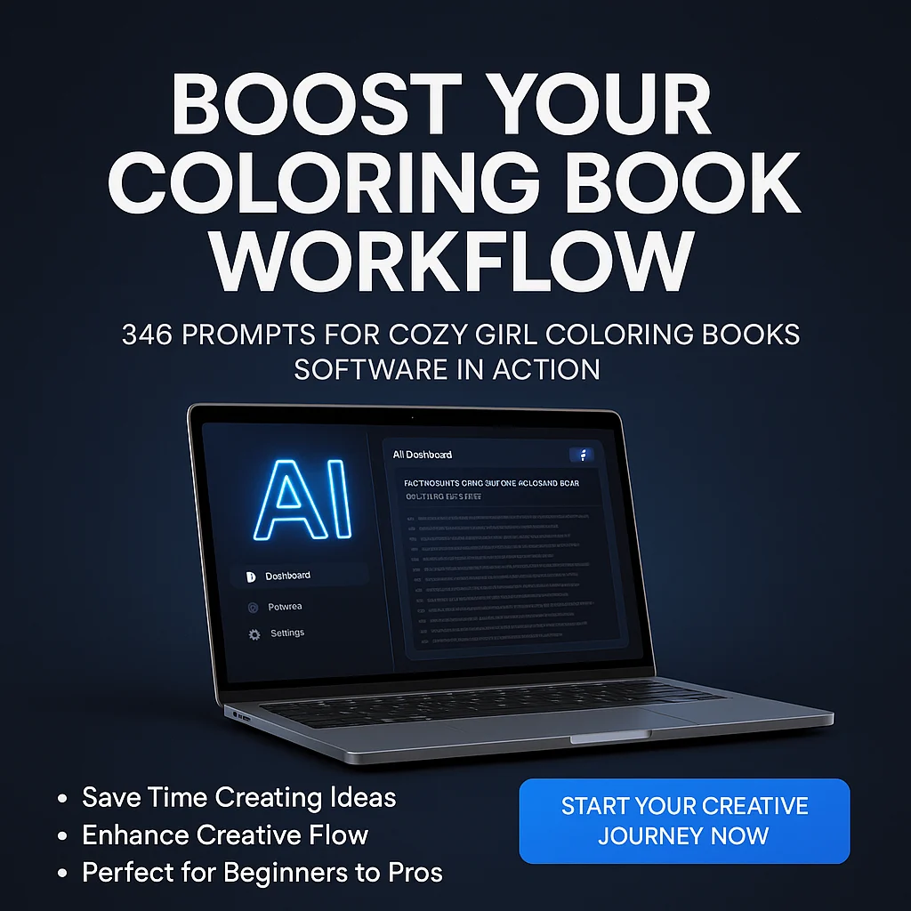 How to Use 346 Prompts for Cozy Girl Coloring Books: A Step-by-Step Workflow Tutorial featured image