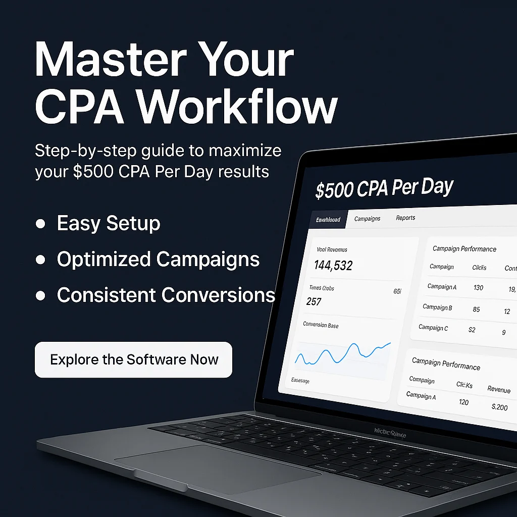 How to Use $500 CPA Per Day Software: A Step-by-Step Workflow Tutorial featured image