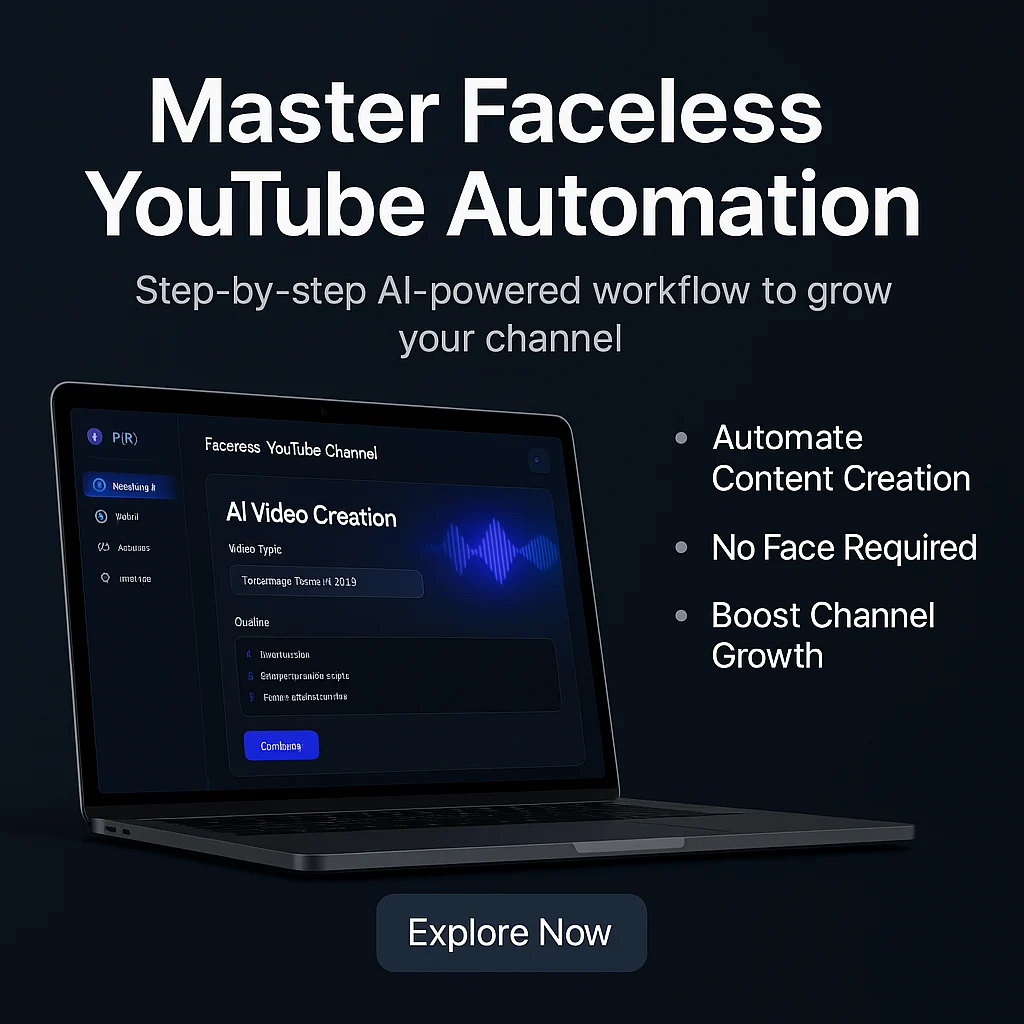How to Use (PLR) Faceless YouTube Channel with AI: A Step-by-Step Workflow Tutorial featured image