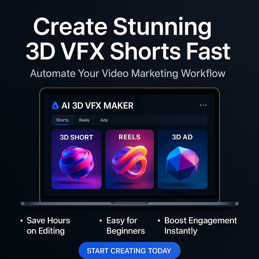 Maximize Your Video Creation Efficiency with AI 3D VFX MAKER’s Time-Saving Automation featured image