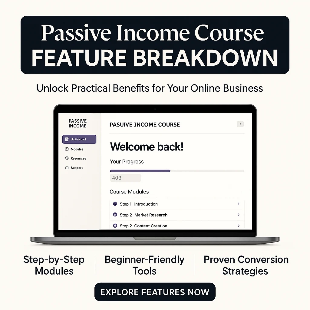 Passive Income Course Feature Breakdown: What Every Buyer Needs to Know featured image