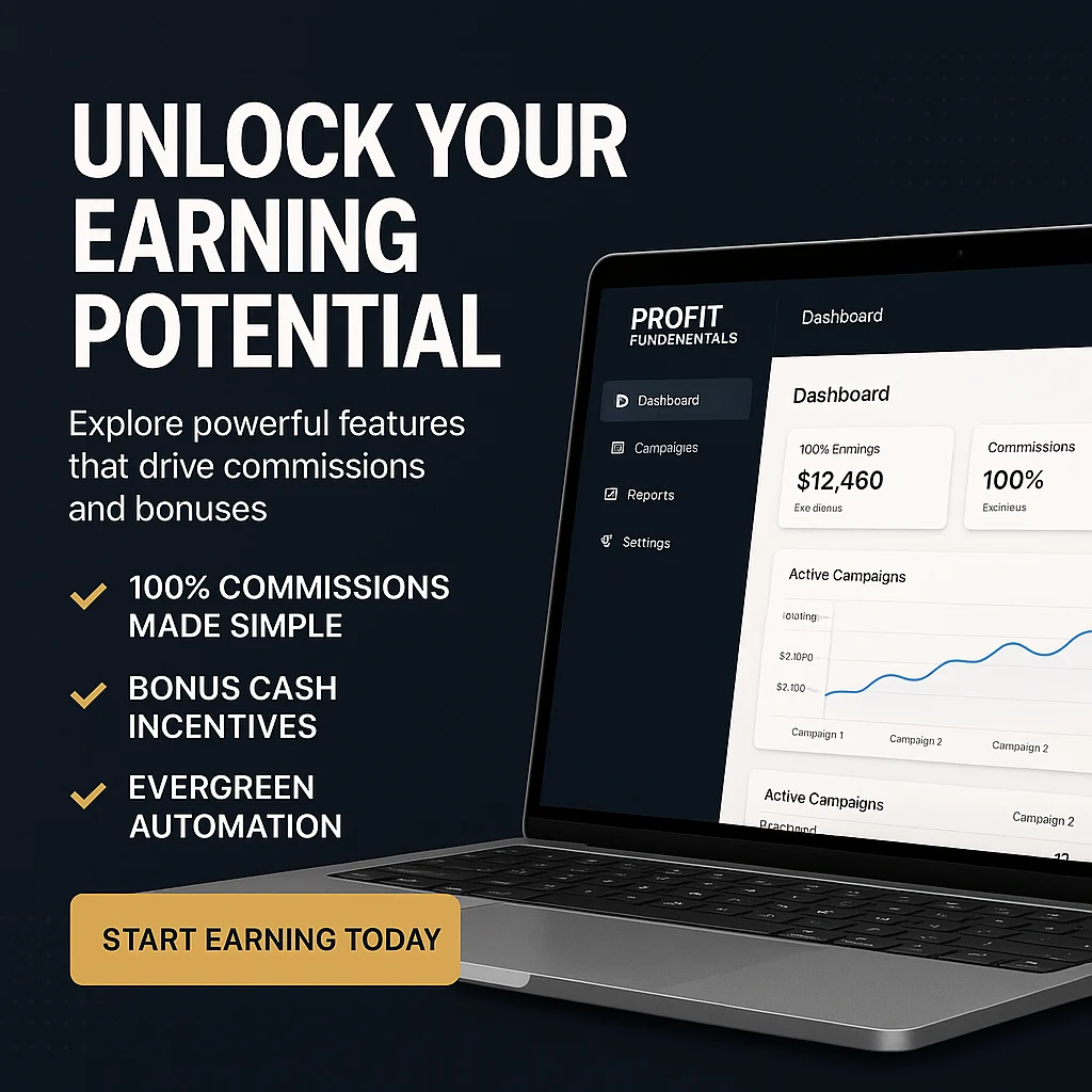 Profit Fundamentals - 100% Commissions + Bonus Cash - Evergreen Feature Breakdown featured image