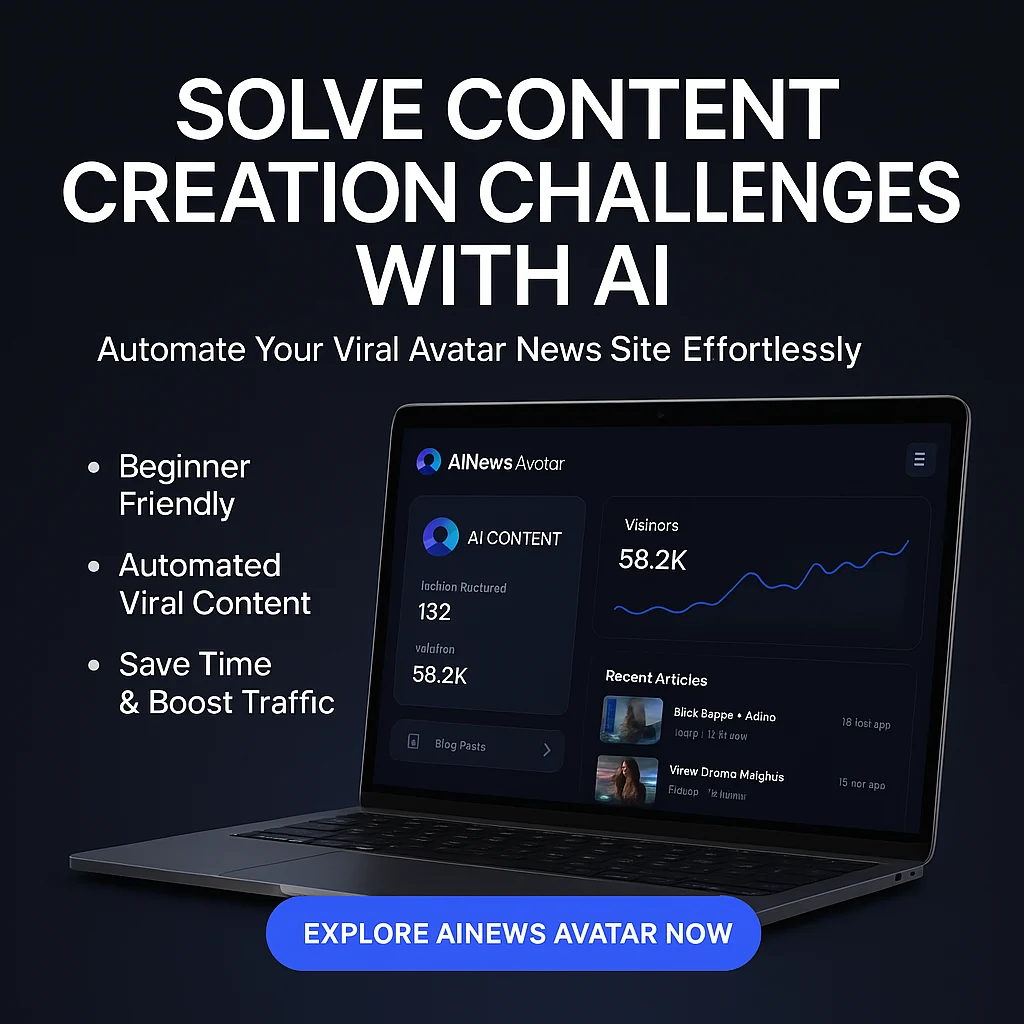 Solving Content Creation Challenges with AINews Avatar: Creates Automated Viral AI Avatar News Site featured image