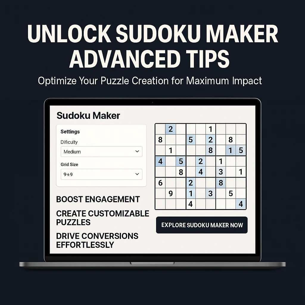 Sudoku Maker Advanced Tips: Optimize Your Puzzle Creation for Maximum Engagement featured image