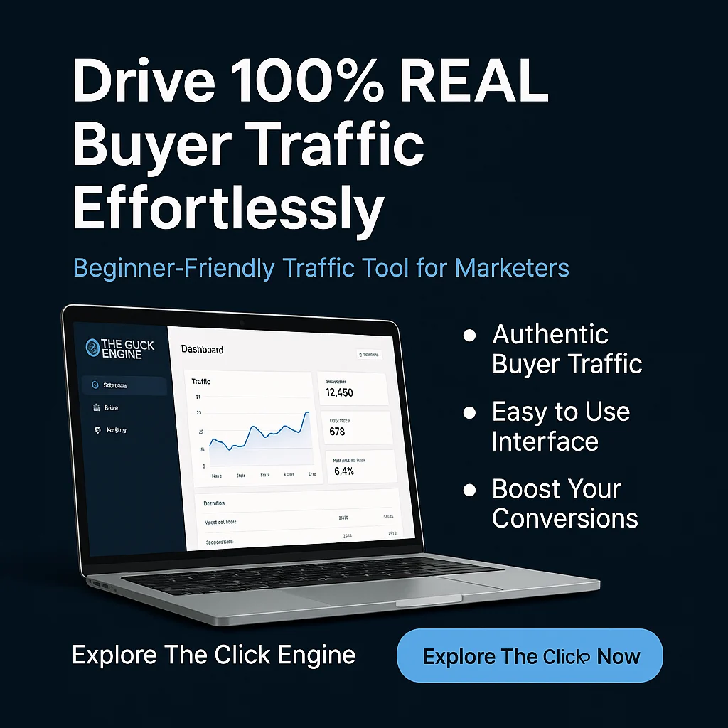 The Click Engine - Get 100% REAL Buyer Traffic Beginner Guide: How to Start Driving Quality Traffic Today featured image