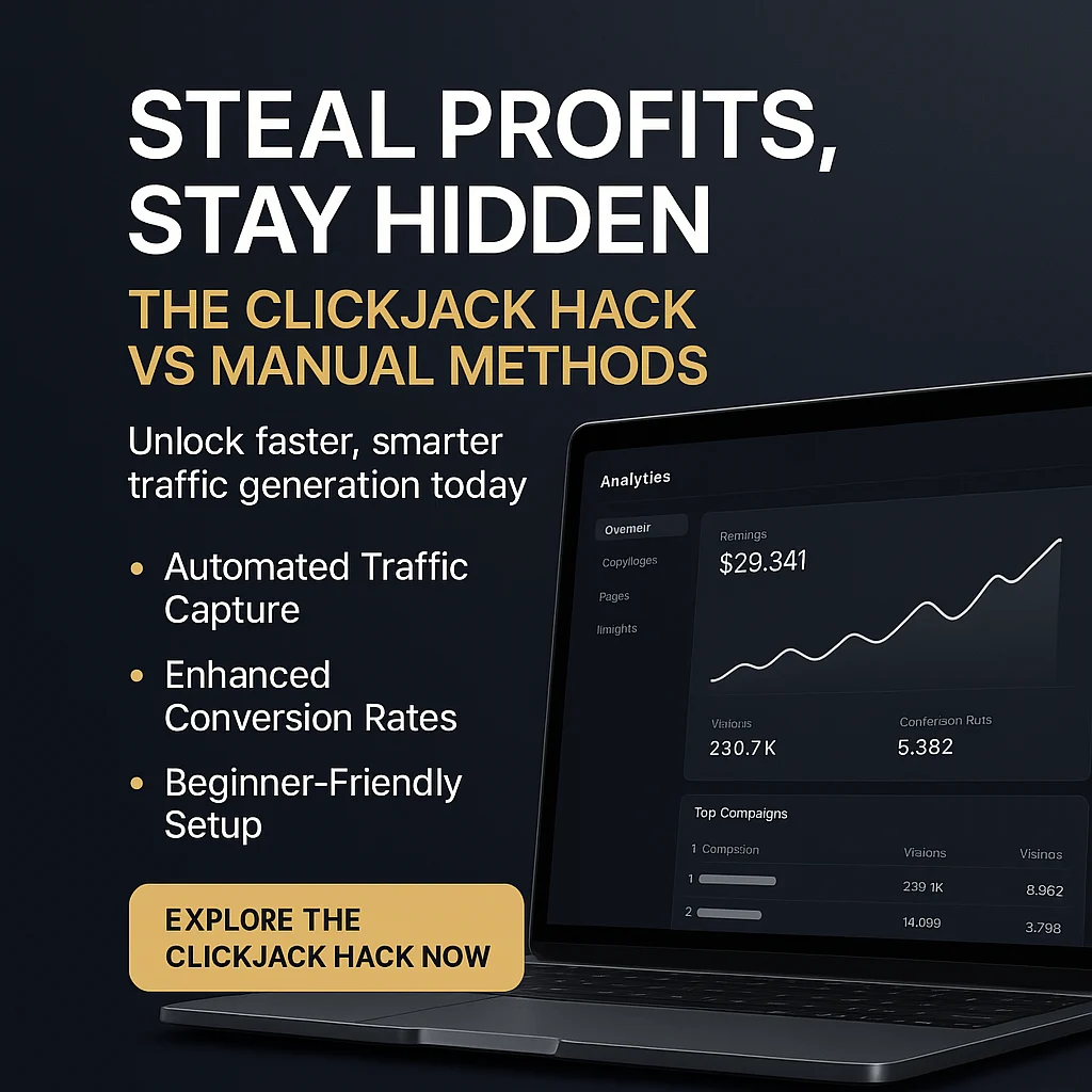 The Clickjack Hack : Steal Profits - Stay Hidden vs Manual Methods: Which Traffic Tool Delivers Better Results? featured image