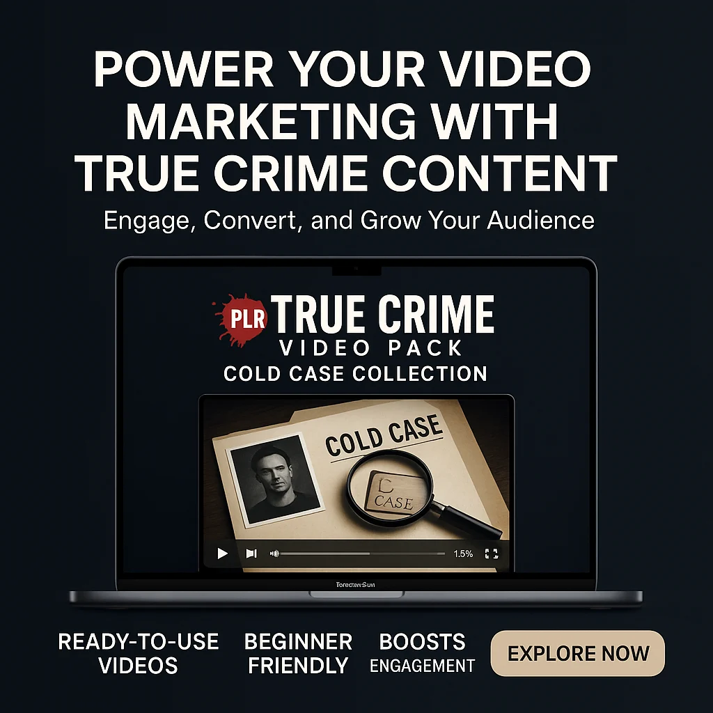 Unlock Effective Video Marketing: Exploring Use Cases of (PLR) True Crime Video Pack - Cold Case Collection featured image