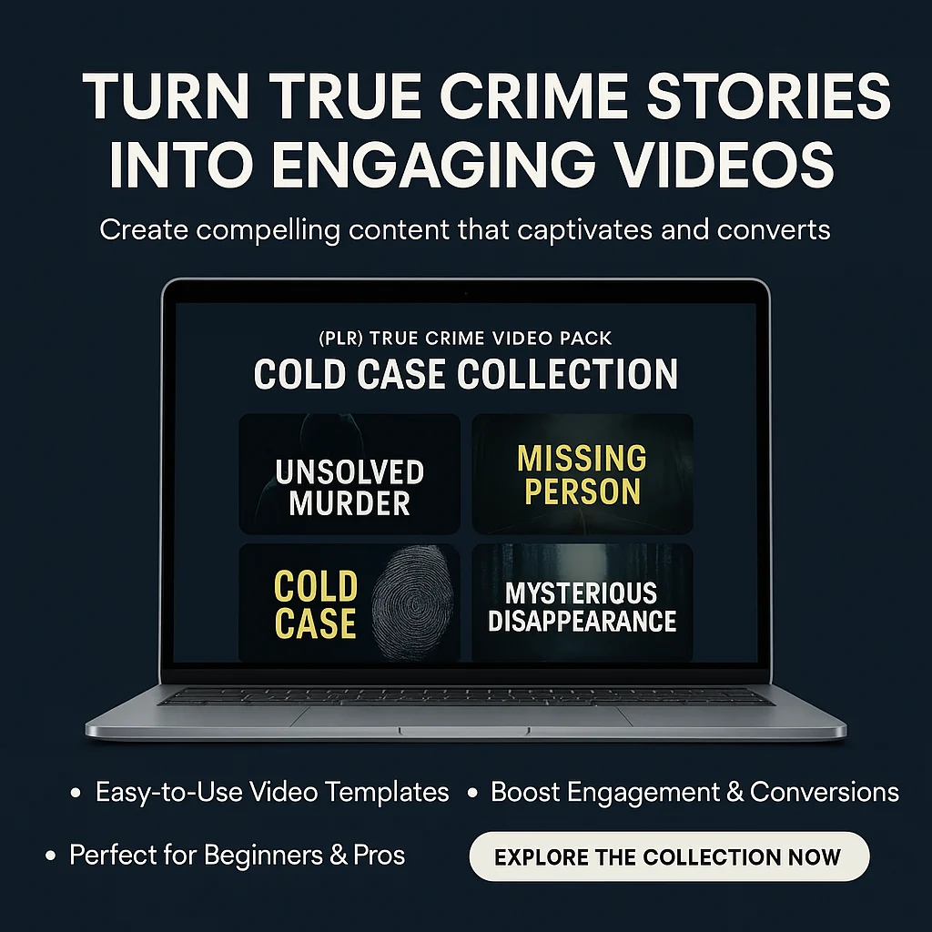Unlock Powerful Marketing with (PLR) True Crime Video Pack - Cold Case Collection Use Cases featured image