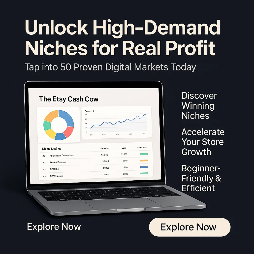 Unlock Real Benefits with The Etsy Cash Cow: 50 High-Demand Digital Niches featured image