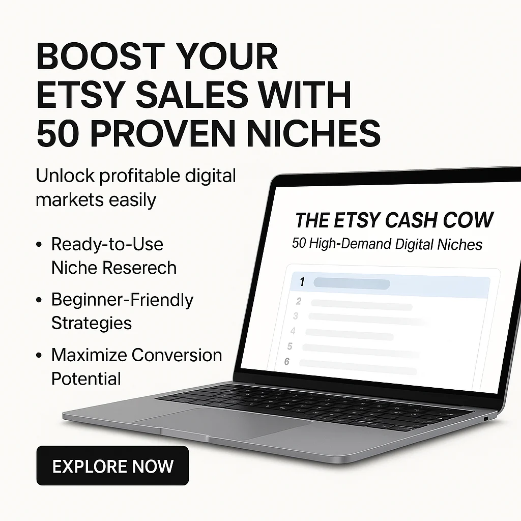 Unlock Real Profit Potential: Key Benefits of The Etsy Cash Cow: 50 High-Demand Digital Niches featured image