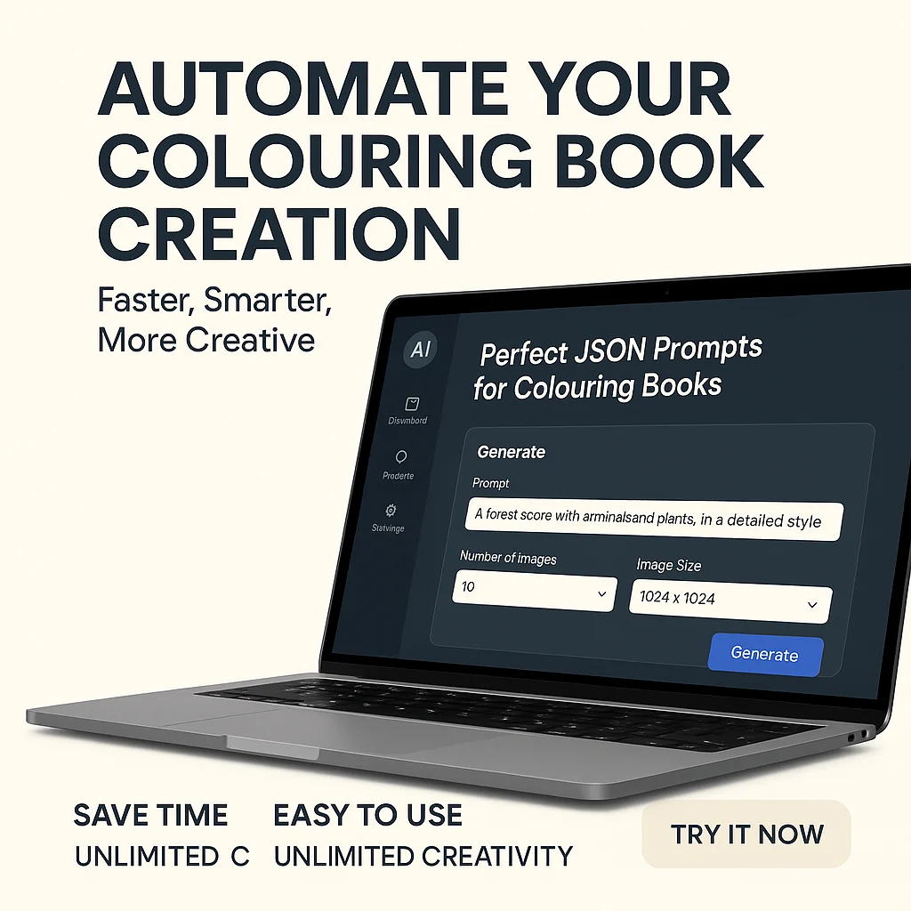 (Unrestricted PLR) Perfect JSON Prompts for Colouring Books vs Manual Methods: Which is Best for Creators? featured image