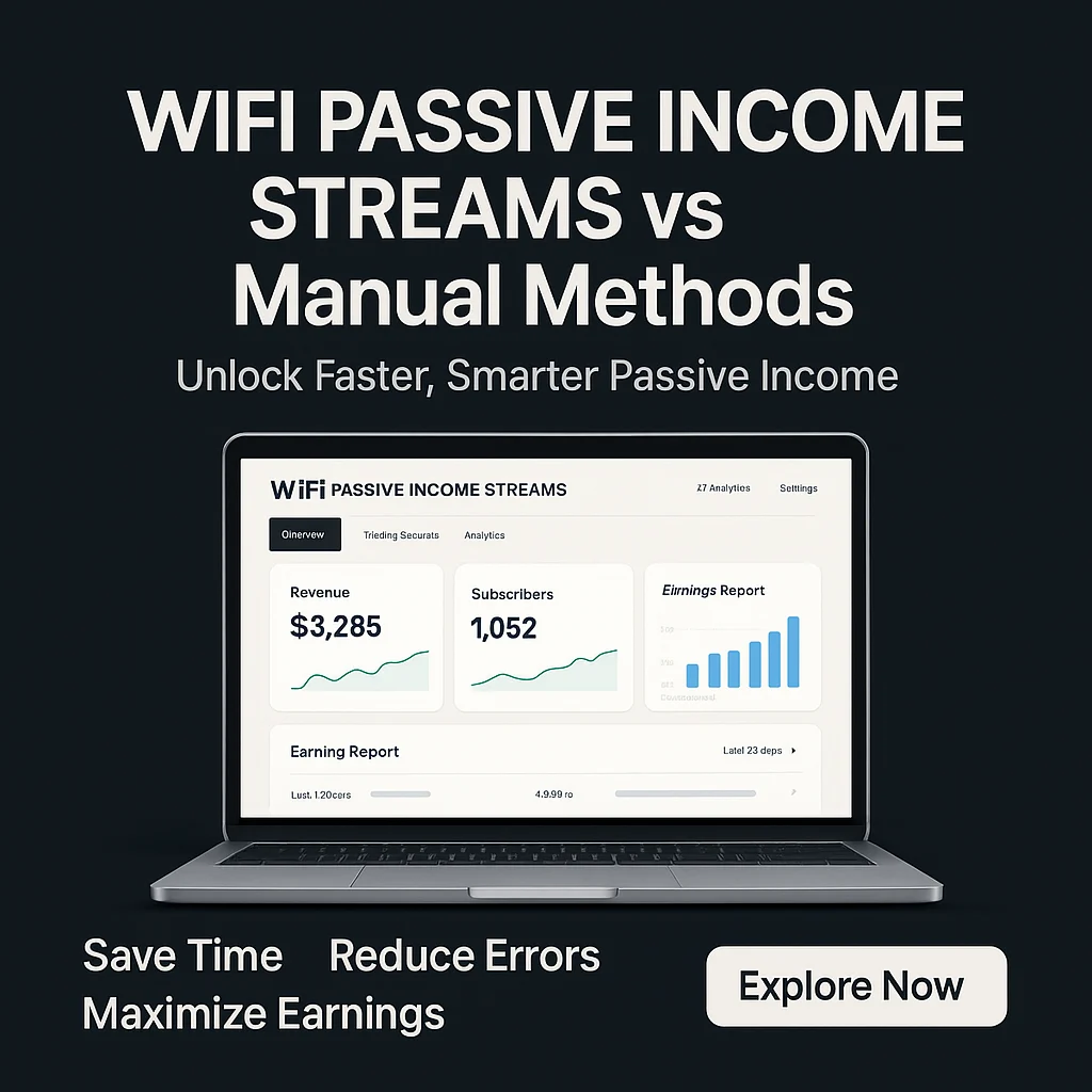 WIFI PASSIVE INCOME STREAMS vs Manual Methods: A Smarter Way to Earn Online featured image