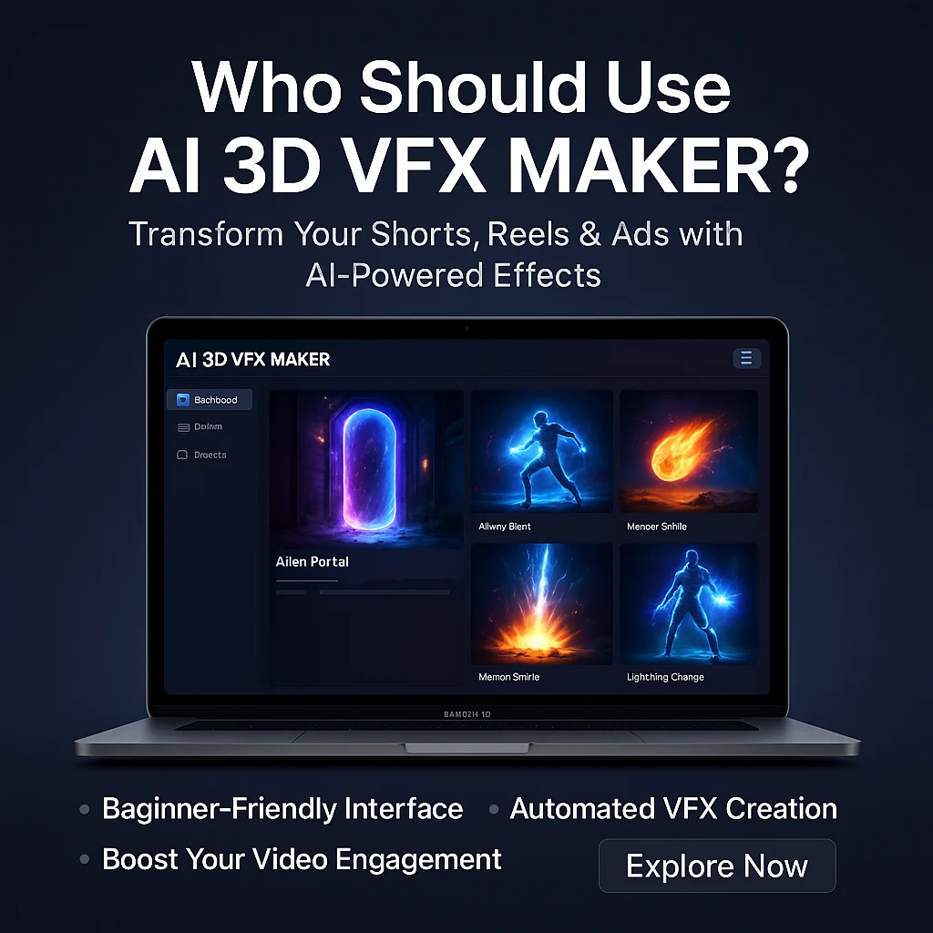 Who Should Use AI 3D VFX MAKER - AI Powered V3D VFX Shorts, Reels & Ads Maker? featured image