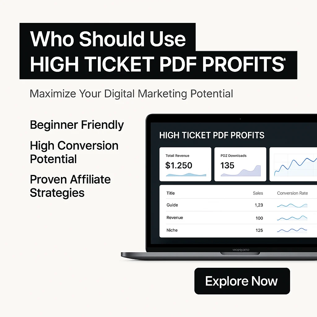 Who Should Use HIGH TICKET PDF PROFITS? Find Out If It’s Right for You featured image