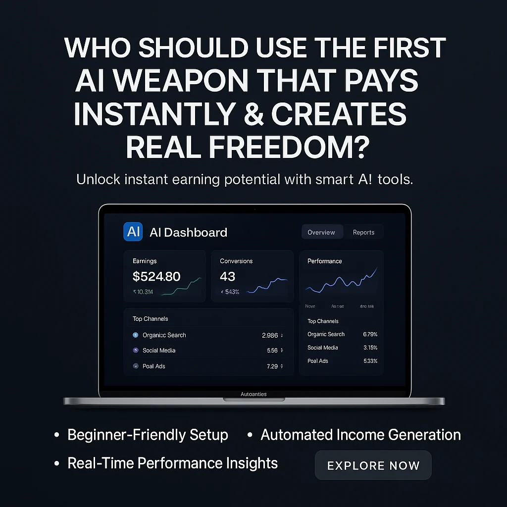 Who Should Use The First AI Weapon That Pays Instantly & Creates Real Freedom? featured image